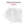 A stack of 100 flat pocket lollipop packaging inserts with paper sticks and tie closures.