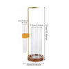 Un haut support d'encens en verre avec socle en laiton et tube cylindrique pour la méditation et la décoration intérieure.