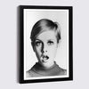 Elegant Wooden Picture Frame with Artistic Canvas Print