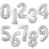 Gradient Rose Red Foil Number Balloons for Birthday & Party Decor