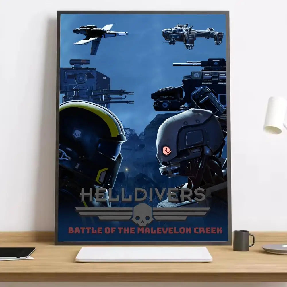 Helldivers II HD Canvas Art Print – Game-Inspired Wall Decor