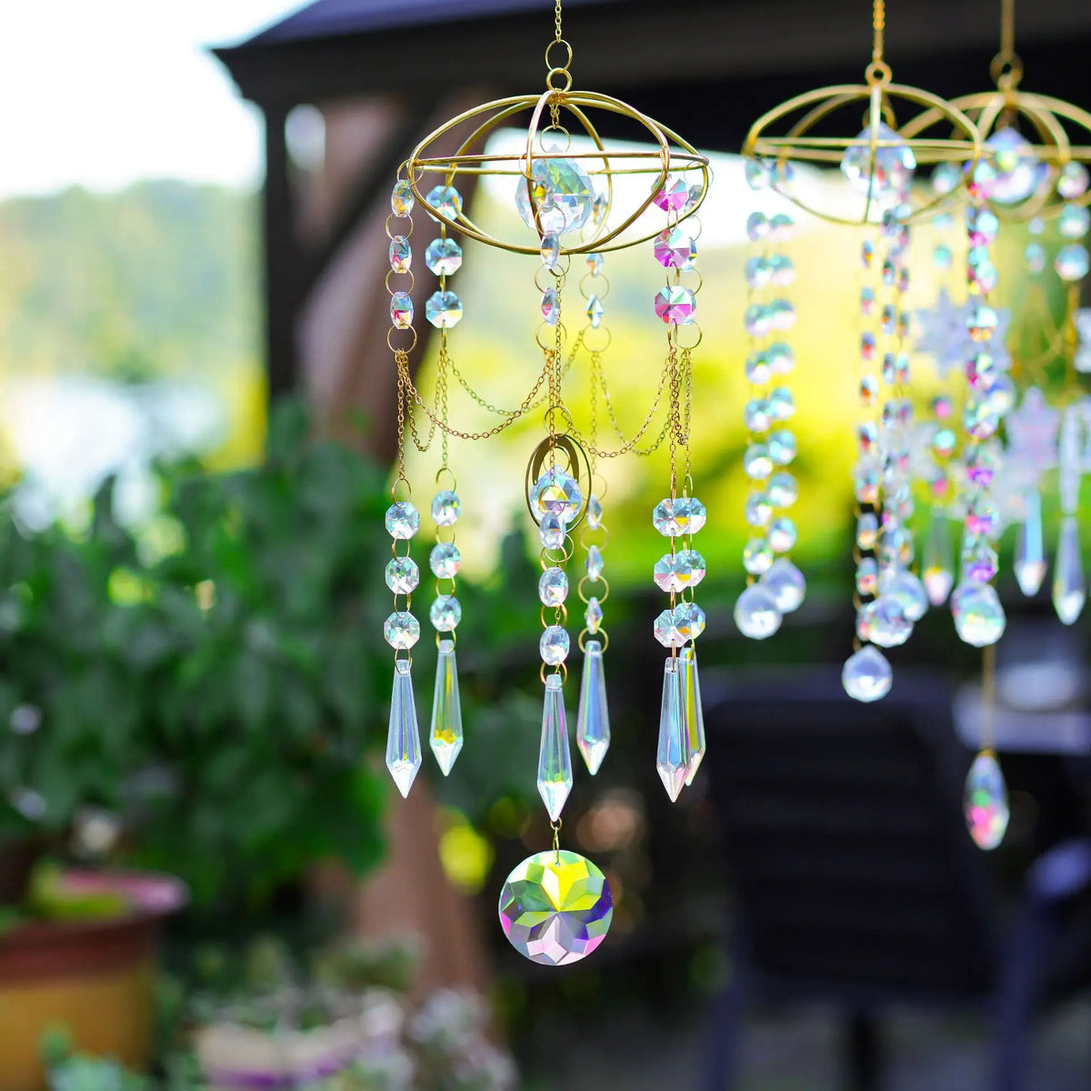 Crystal Prism Wind Chime Garland