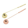 A pair of stainless steel candle extinguisher tools, showing a gold-toned and rose gold-toned tool.