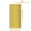 A rectangular gold sequin glitter fabric curtain measuring 200cm by 100cm.