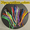 A collection of 20 pieces of colorful nylon ropes in various shades and textures for DIY craft projects.