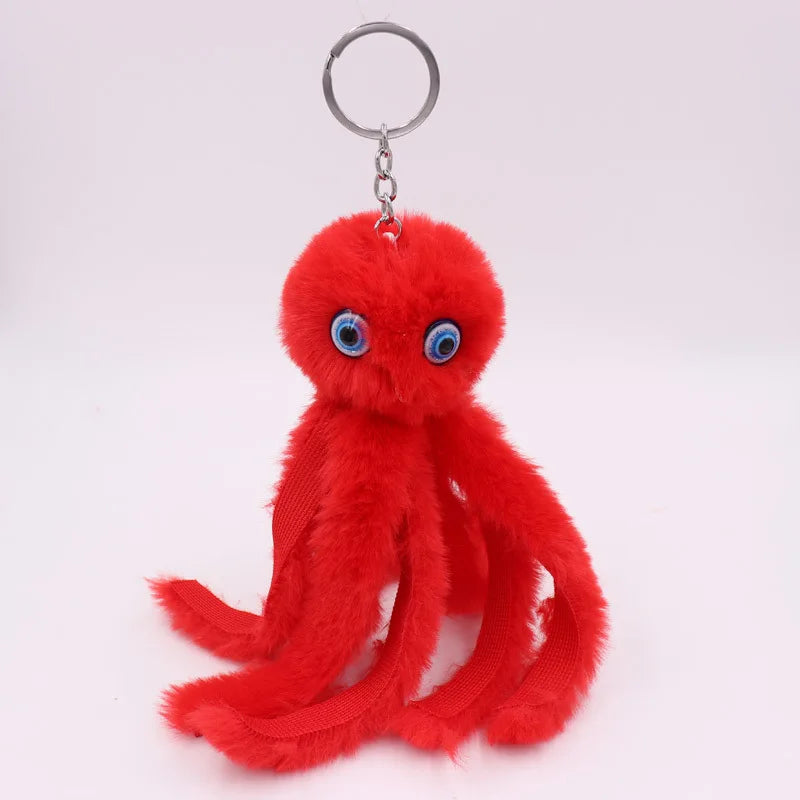 Plush Octopus Keychain Pendant