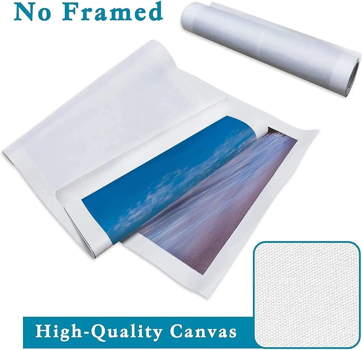 Roll of high-quality canvas material for framing wall art