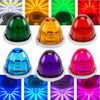 A collection of various colored durable LED side marker lights for vehicles, including green, orange, red, blue, and purple.