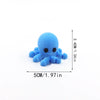 A small, blue, spherical cartoon animal figurine with black eyes, shown against a white background.
