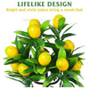 Artificial lemon tree bonsai with bright yellow fruit and green leaves