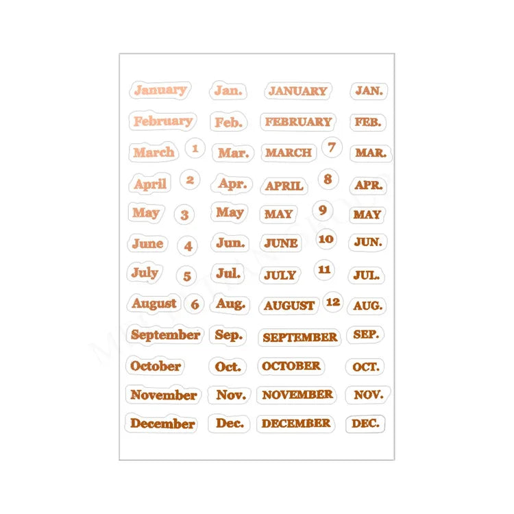 Transparent PET Index Tab Stickers with Hot Stamping – Monthly & Budget Organizers