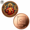 Sacred Heart of Jesus Copper Challenge Coin with Angels