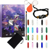 Christmas advent calendar featuring natural crystal gemstones and a keychain.