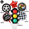 Race Car Birthday Party Balloon Decoration Set with Traffic Lights, Cones & Checkered Flags
