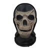 A realistic horror mesh balaclava mask with a skull face carved into the material.