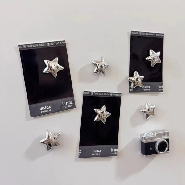Metal Star Fridge Magnets – Set of 5
