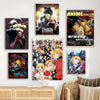 A collection of anime posters featuring characters and scenes from Fullmetal Alchemist