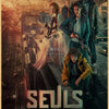 Movie poster for Cells featuring characters in a dramatic, dark setting with intense lighting.