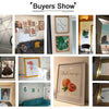 A collection of framed canvas wall art featuring various subjects including nature, portraits, and abstract designs.