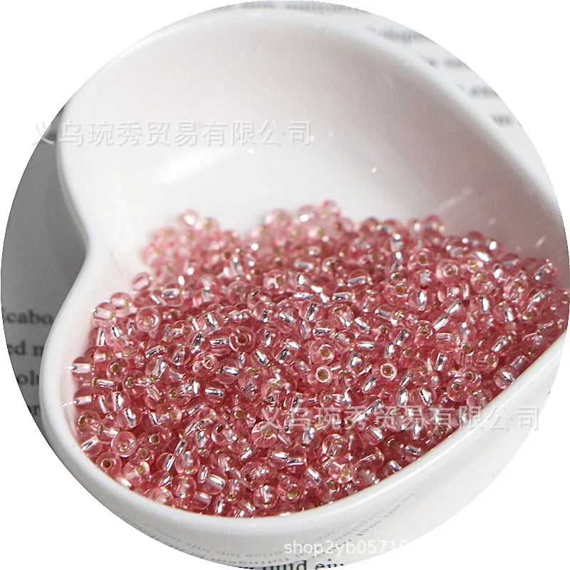 Silver Rice Glass Beads for Jewelry Making