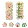Artificial rose flower arch panel in pale yellow and pink tones for wedding and party decor