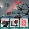 Rotatable projection alarm clock with large LED display showing projection distance, adjustable projector, and flip of projec