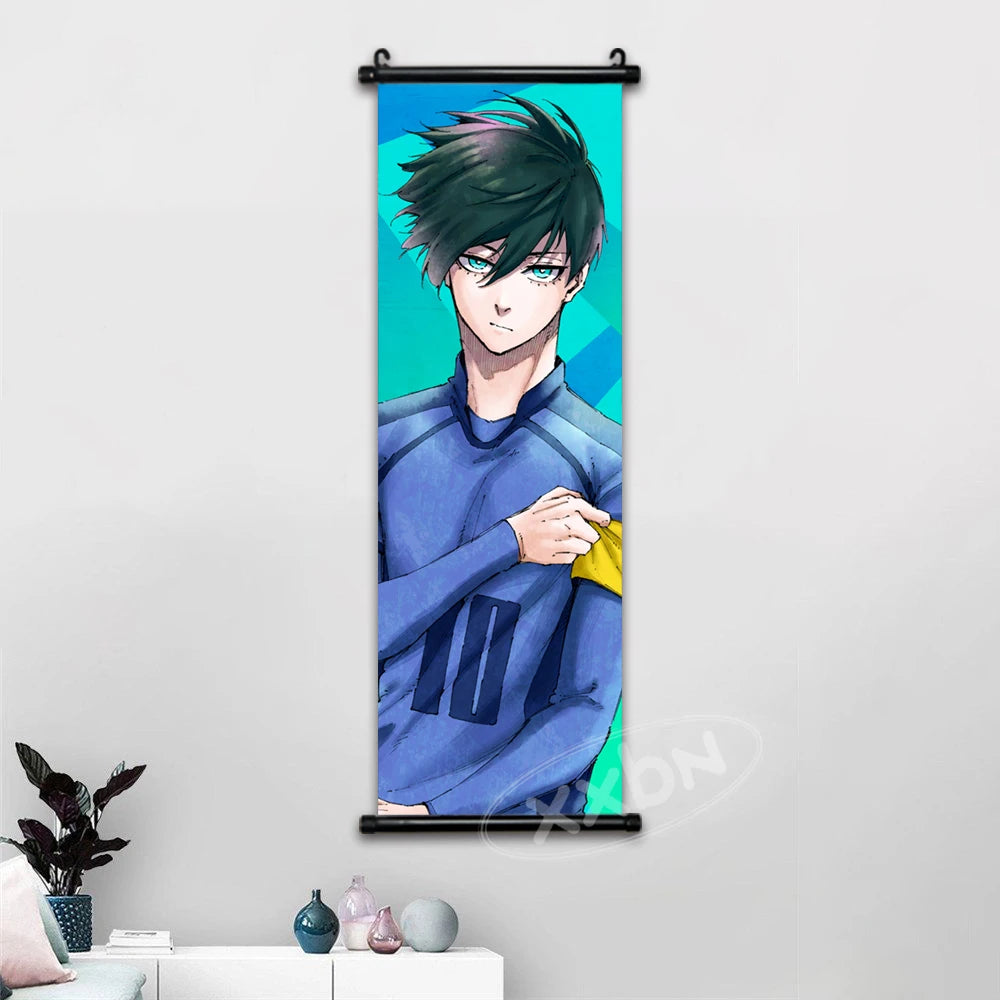 Anime canvas wall art featuring Isagi Yoichi and Chigiri Hyoma in a portrait style
