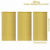 Three pieces of gold sequin glitter plastic background curtain for events