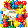 106-Piece Colorful Balloon Arch Decoration Set with Star Foil Balloons & Birthday Banner