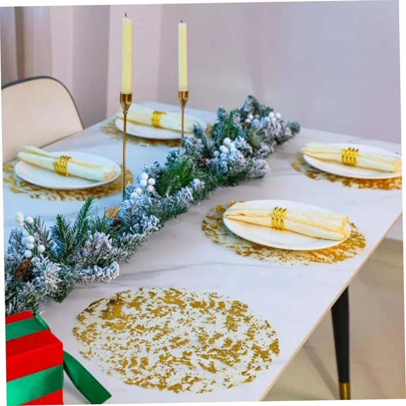 Gold Foil Disposable Placemats for Parties & Events