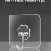 A single stainless steel no-trace hook is shown against a gray background.
