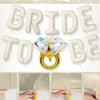 How to inflate bride balloon set showing steps for inflating a bridal balloon