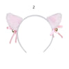 Lace Cat Ear Headband with Elegant Bow Details