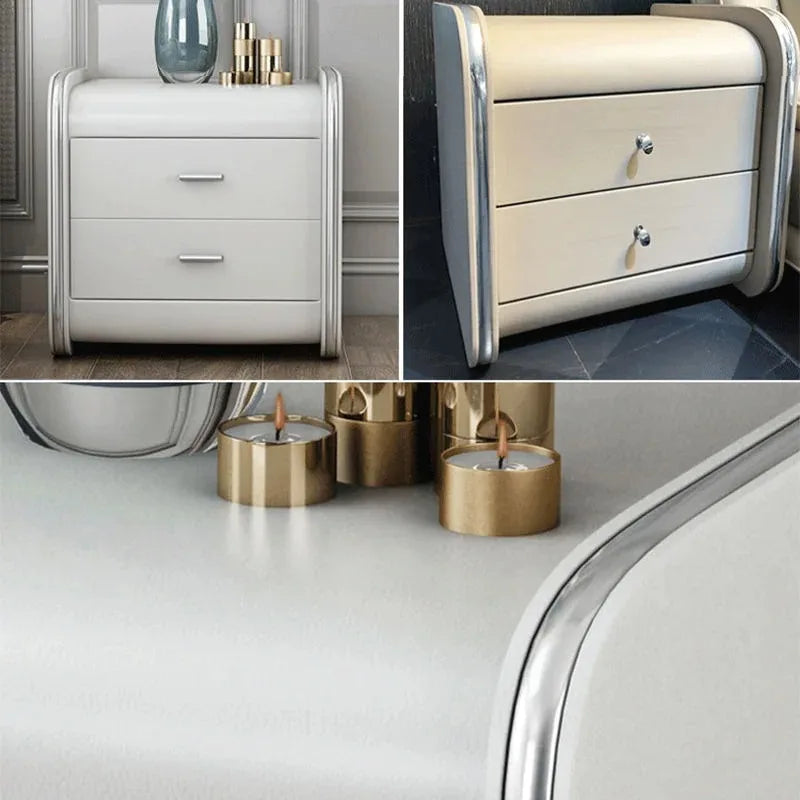 A set of self-adhesive PVC wall trim tape in silver and gold finishes for edge decoration and protection.