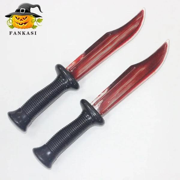 Realistic Bloody Knife Halloween Prop
