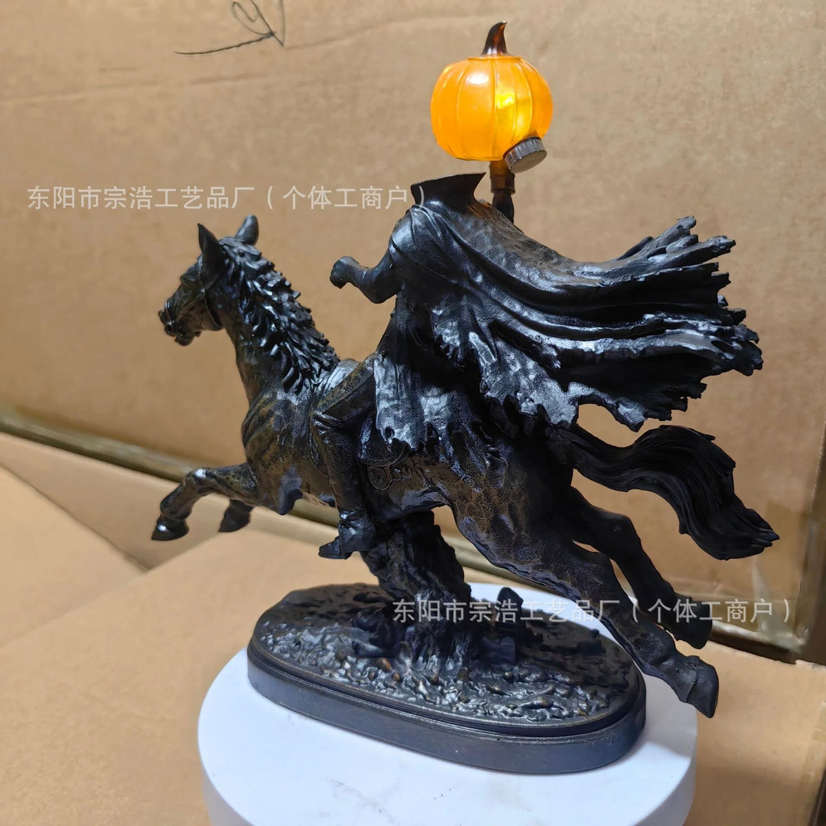 Headless Horseman Statue Halloween Spooky Figurine