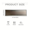 Señal de arte de pared metálica rectangular, 10 cm de alto y 40 cm de largo, con agujeros para perforar y resistente al agua.