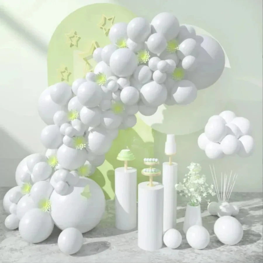 Matte White Balloon Variety Pack for Parties and Events