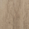 Close-up of light brown wood grain wall tiles with vertical plank texture.