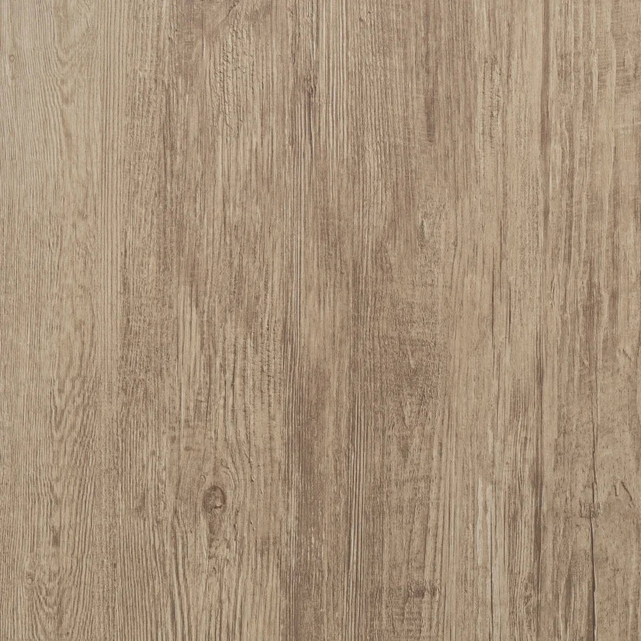 Close-up of light brown wood grain wall tiles with vertical plank texture.
