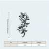 Black metal prayer cross wall art featuring an elegant floral design, measuring 12 inches or 30 cm tall.