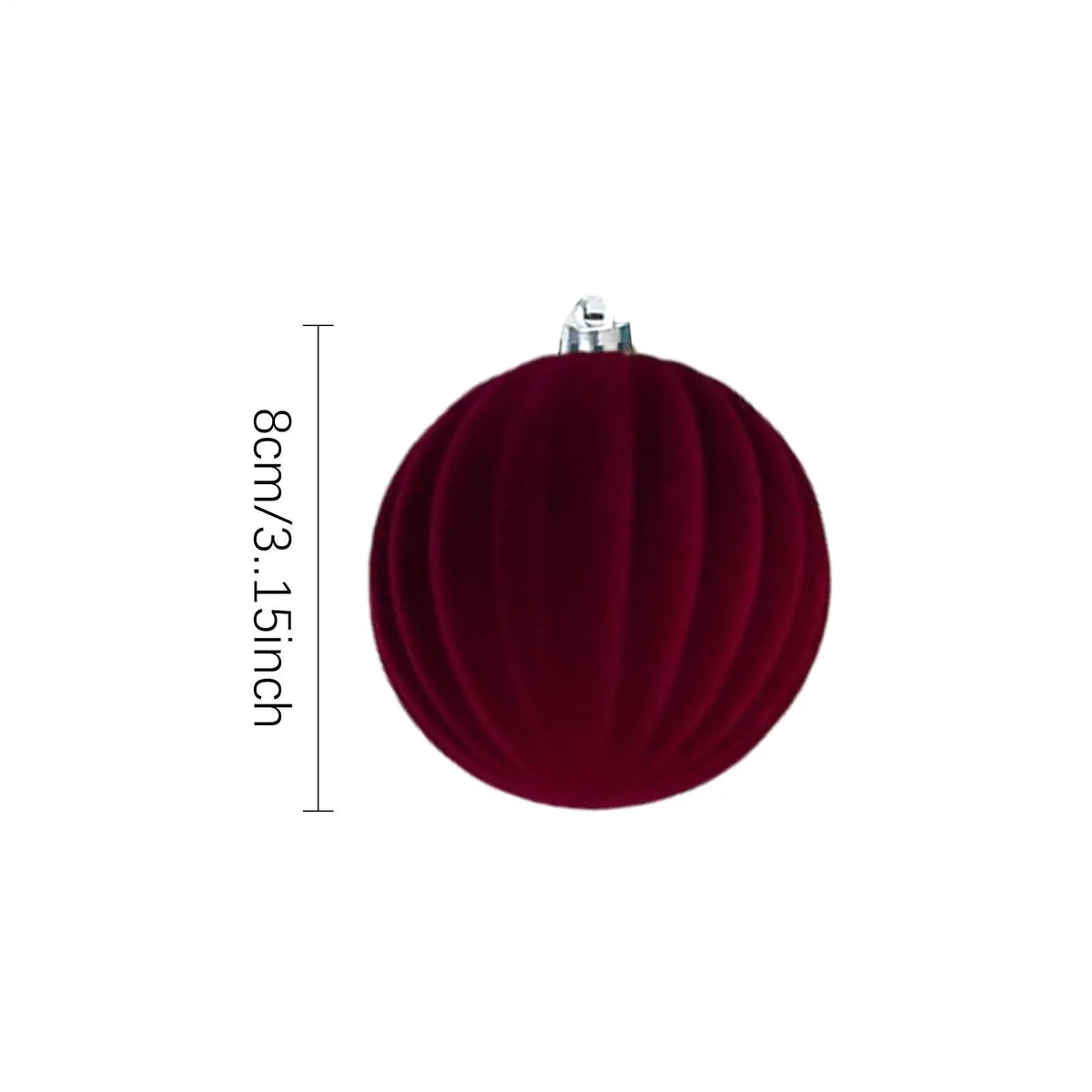 Velvet Flocked Christmas Tree Ornaments (Set of 12)