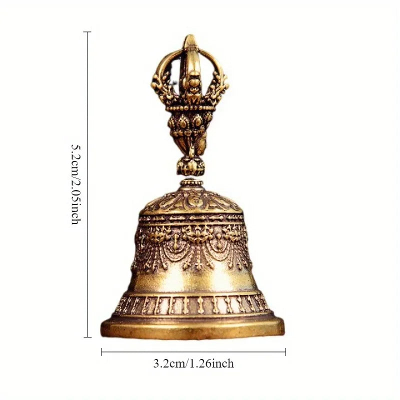 Tibetan Bronze Decorative Bell with Keychain