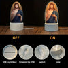 Illuminated Jesus Christ night light showing off and on states and various modes