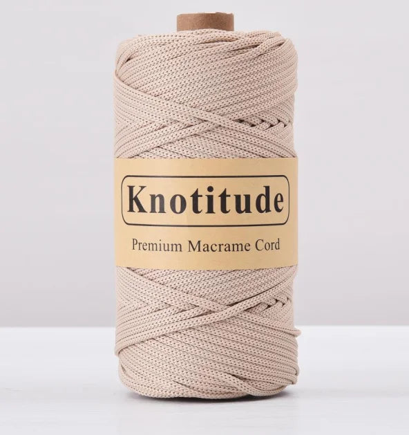 4mm Polyester Macrame Cord - 300g Spool for Knitting & DIY Crafts