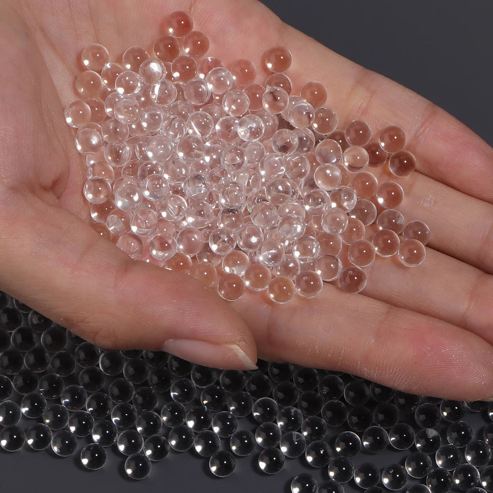 Crystal-Look Acrylic Round Beads for Crafts and Decor