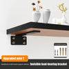 Invisible load-bearing bracket for a mini T floating shelf with decorative vase and deer figurine