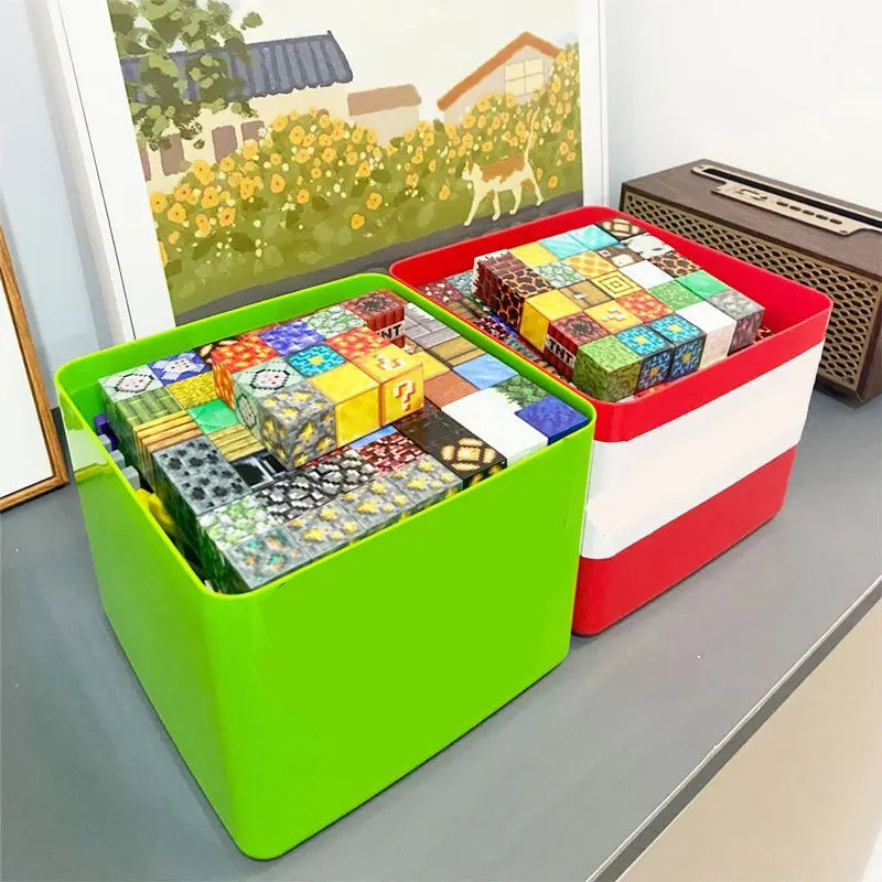 Magnetic Building Blocks Set with Storage Box