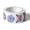 Rouleau blanc de décals colorés de papillons et de fleurs pour loisirs créatifs et décoration