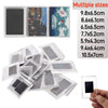 Multiple sizes of magnetic mini photo frames displayed next to a hand for scale.